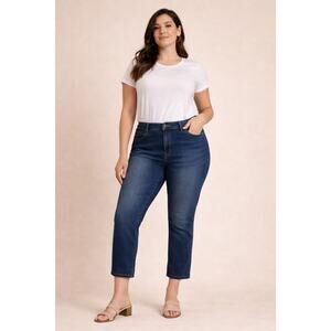 Gloria Vanderbilt Amanda Womens 18W Straight Leg Jeans Blue 29.5 Inseam